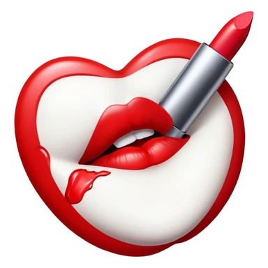 Letter with red kiss marks sticker