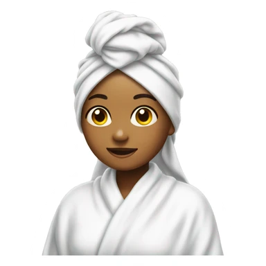 Girl fresh out the shower with a towel on head sticker