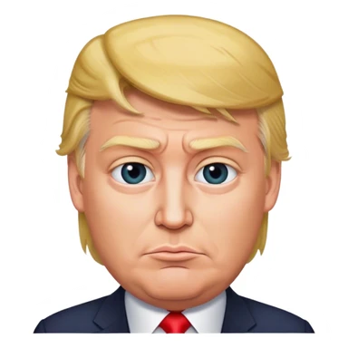 The photorealistic Trump sticker