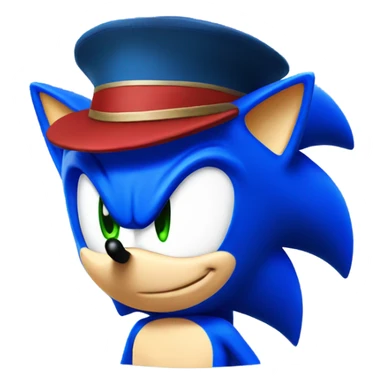 Sonic with hat sticker