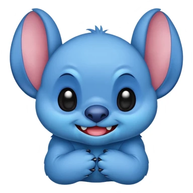 stitch emoji with side eye expression sticker