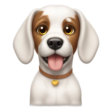 perro con orejas de conejo sticker