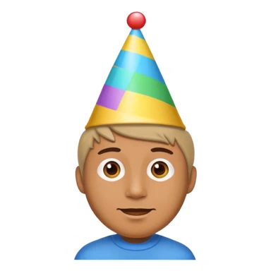 man with party hat sticker