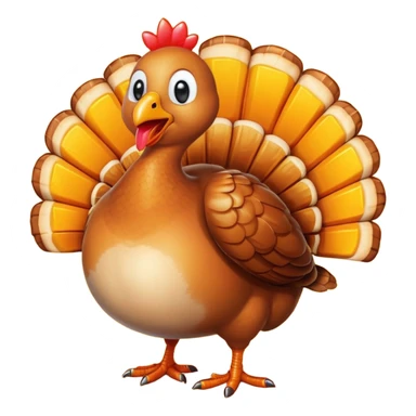 Turkey and a cute happy mango sticker