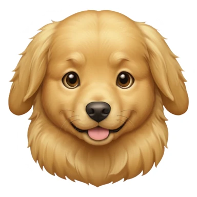 golden dog with long blonde hair sticker