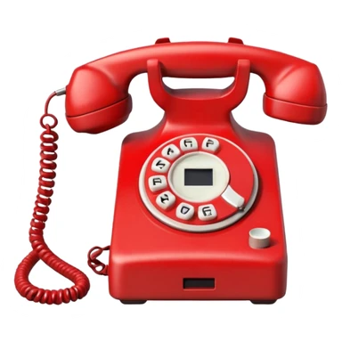 broken red phone sticker