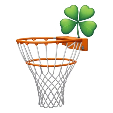 Shamrock basketball hoop sticker