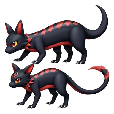Salandit-Umbreon-Noibat-Litten-Hybrid (Full body) sticker