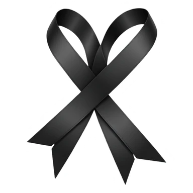 Ruban noir croisé avec 1 boucle sticker