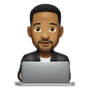 Will smith on a laptop sticker