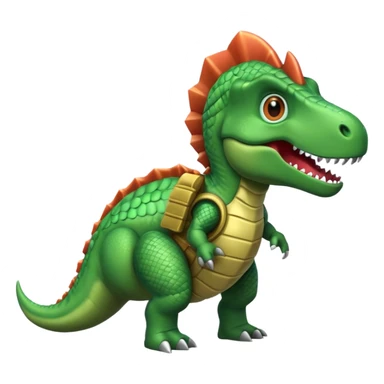 Dinosaur as a soldier sticker