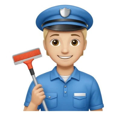 window cleaner sticker