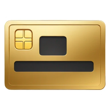 Gold credit card simple small size sticker