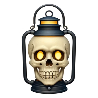 skull lantern sticker