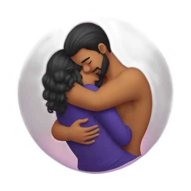 lovers cuddle in ball sticker