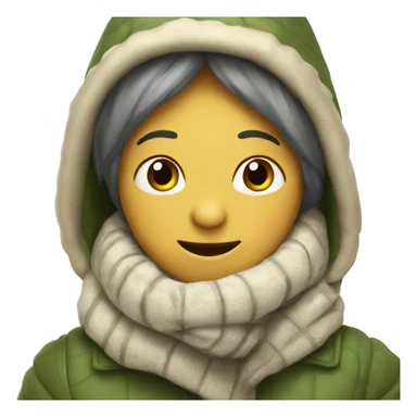 lezard in winter clothes animated sticker