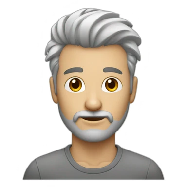 HOMBRE BLANCO PELO GRIS CON CHIVERA sticker