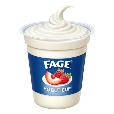 Yogurt cup Fage sticker
