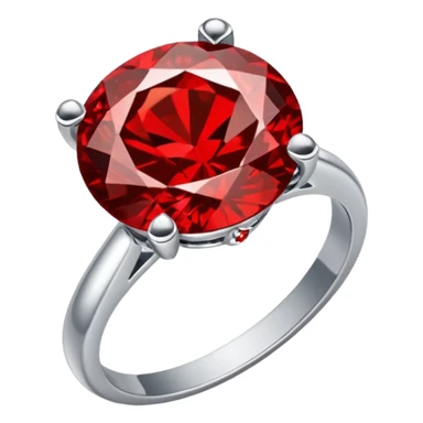 red ring marry red diamond metal prata sticker