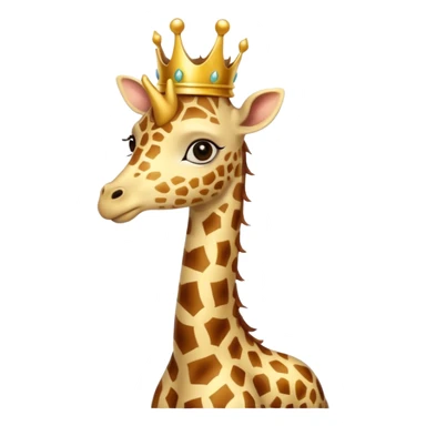 fairy giraffe with crown sticker
