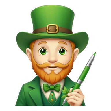 Leprechaun with weed pen sticker