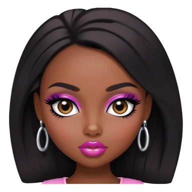 spanish beauty standard, pretty bratz baddie, black eyeliner sticker
