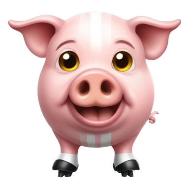 Pig playing soccer sticker