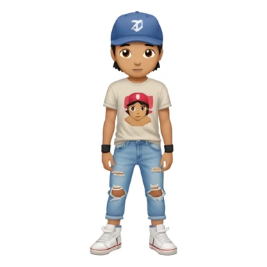 skater boy from 80s sticker