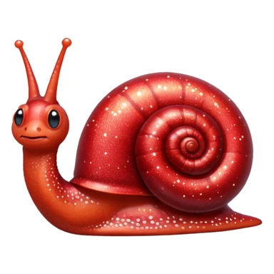 red glitter snail sticker