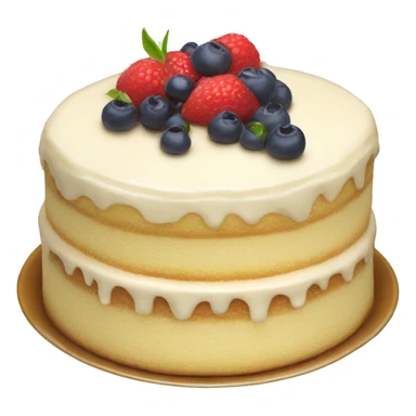 vanilla cake with vanilla topping sticker