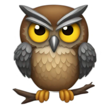 angry owl sticker