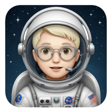 Vampire Astronauts with Glasses sticker