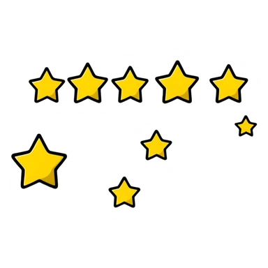 5 stars rating, excellent review sticker