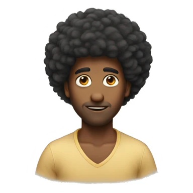 Dumb guy with Afro sticker