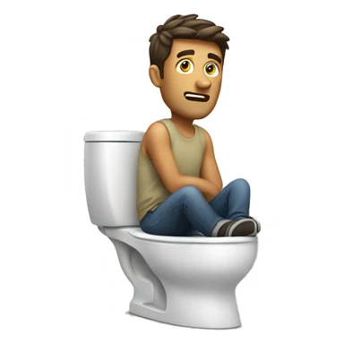 Guy on a toilet sticker