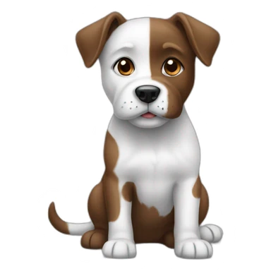 Dog-black-white-brownhead sticker
