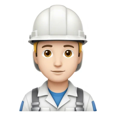 ingeniero con casco blanco  sticker