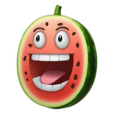 laughing watermelon sticker