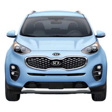 Kia Sportage 2021 midnight blue with pastel blue hearts around it sticker