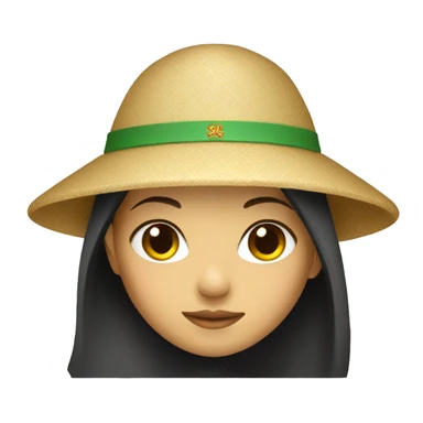 Girl with chinese hat sticker