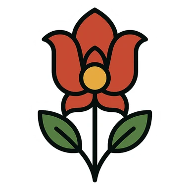 gothic flower sticker