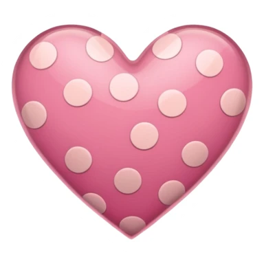 brown pink polka dot heart  sticker