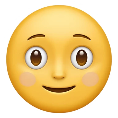 Emoji, yellow round neutral face sticker