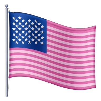 Drapeau Americain rose 100% sauf les etoile et les Bandes le bleu remplacer par du rose sticker