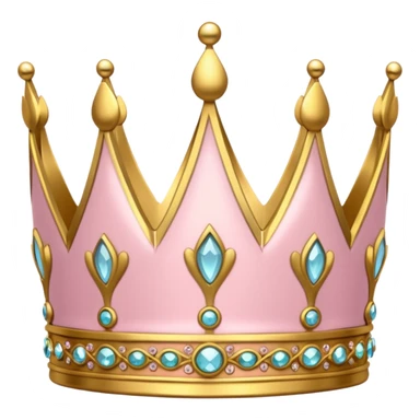 Light pink and gold crown sticker
