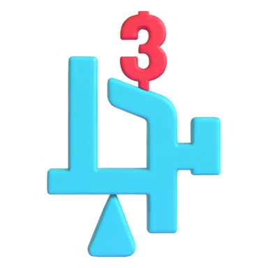 pricing symbol in turquoise, modern and playful sticker