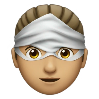 The face of a boy wearing a Palestinian mask  sticker