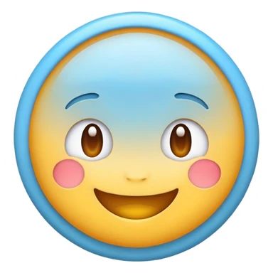 Cute emoji light Blue  sticker