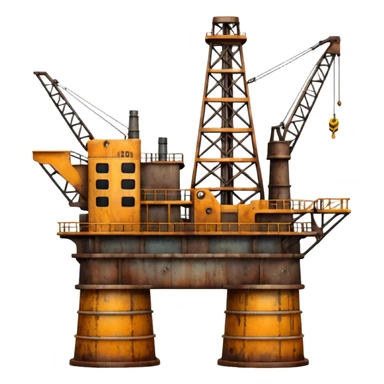 An oil rig sticker