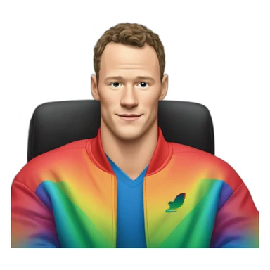 Jonathan Toews as rainbow colored chair sticker